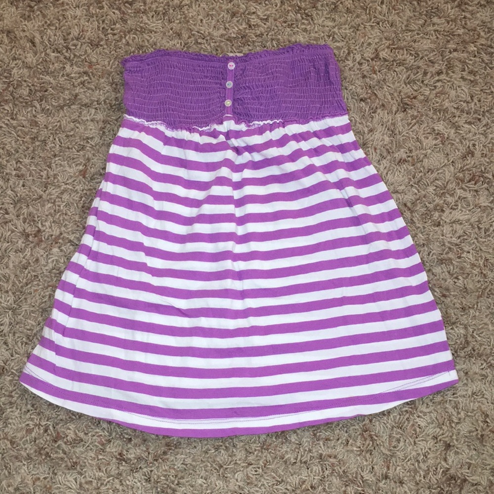 Purple and White Camisole Blouse